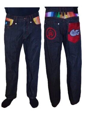 COOGI Vintage Multicolor Graphic Men's Jeans Sz 34x34